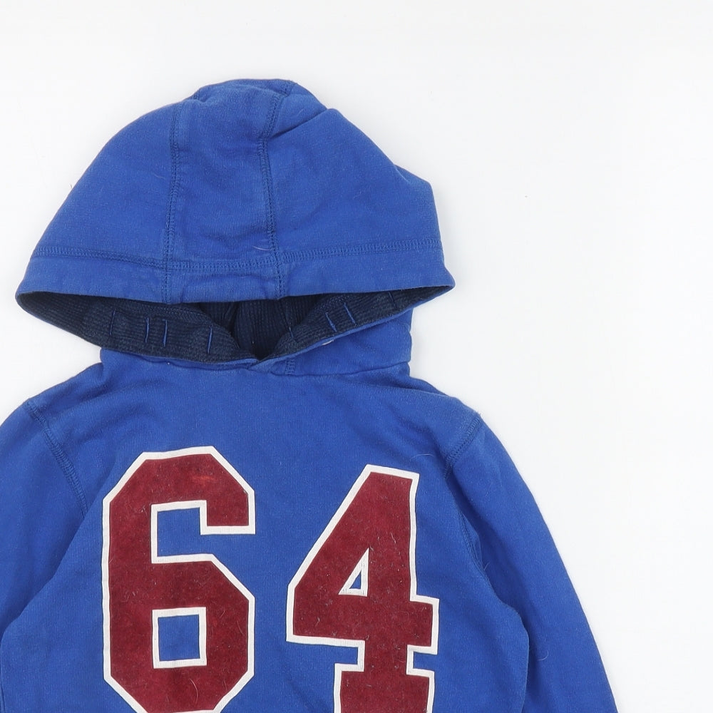 George Boys Blue  Cotton Pullover Hoodie Size 7-8 Years  Pullover