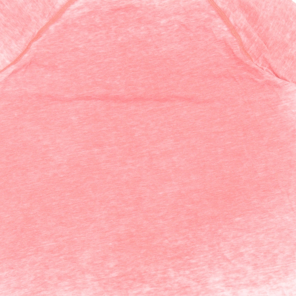 NEXT Womens Pink  Cotton Basic Polo Size 12 Round Neck - Slogan