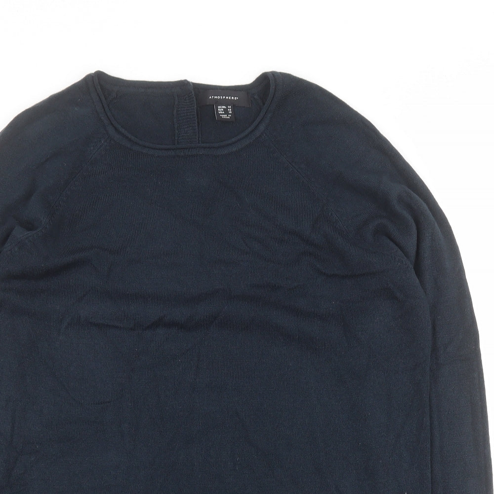 Primark Womens Blue Round Neck  Acrylic Pullover Jumper Size 12