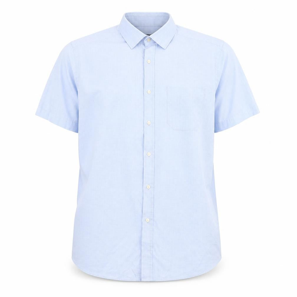 Debenhams Mens Blue  Polyester  Button-Up Size S Collared Button