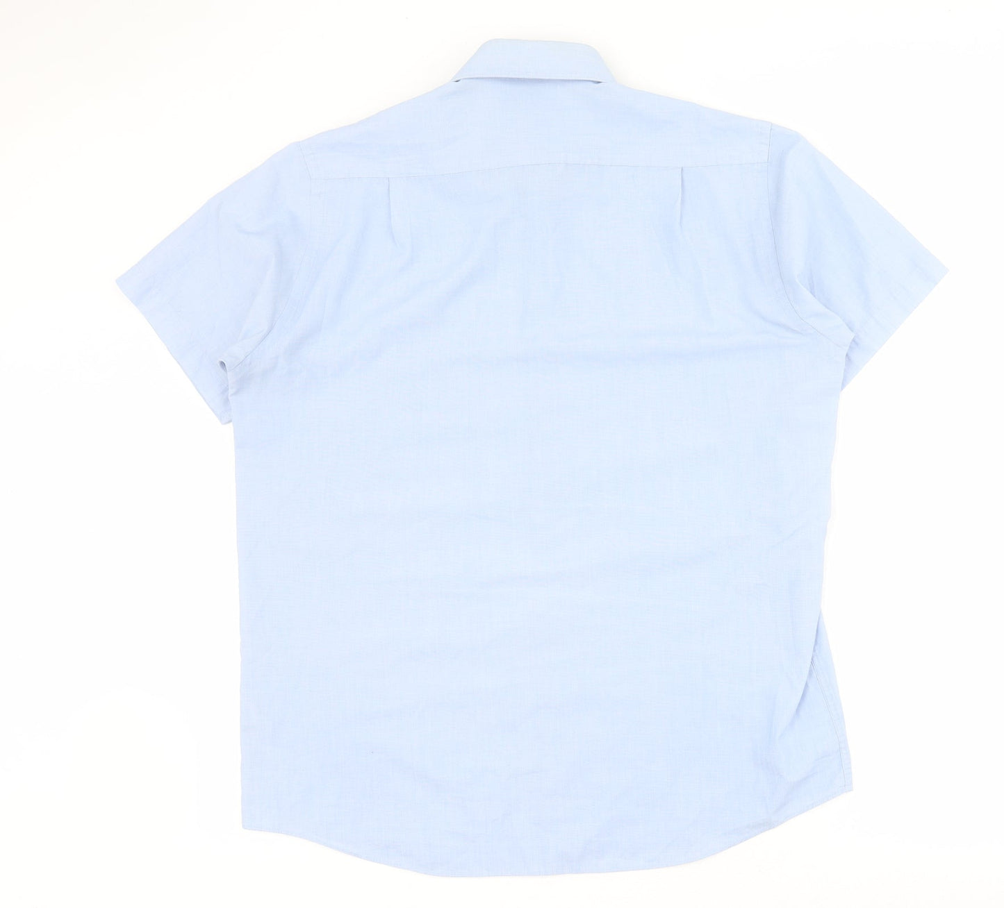 Debenhams Mens Blue  Polyester  Button-Up Size S Collared Button