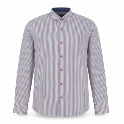 Daniel Rosso Mens Blue Striped Cotton  Button-Up Size M Collared Button
