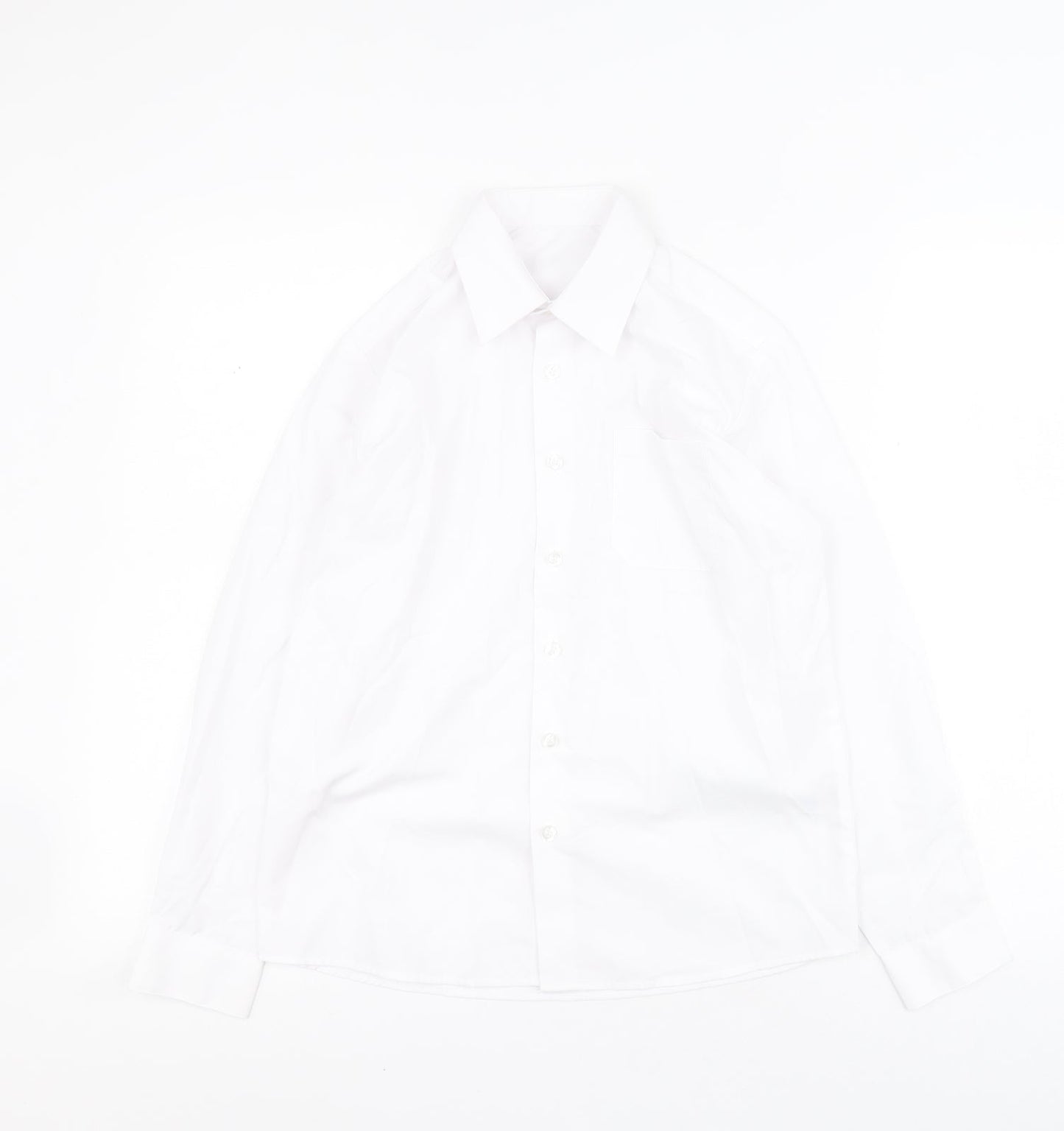 George Boys White  Polyester Basic Button-Up Size 10-11 Years Collared Button - School