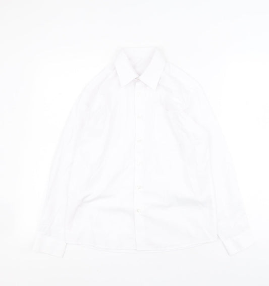 George Boys White  Polyester Basic Button-Up Size 10-11 Years Collared Button - School