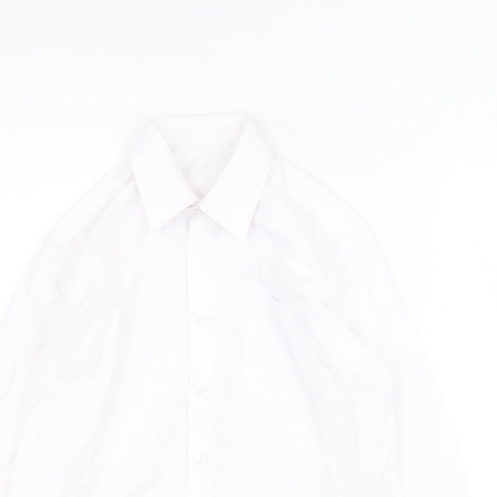 George Boys White  Polyester Basic Button-Up Size 10-11 Years Collared Button - School