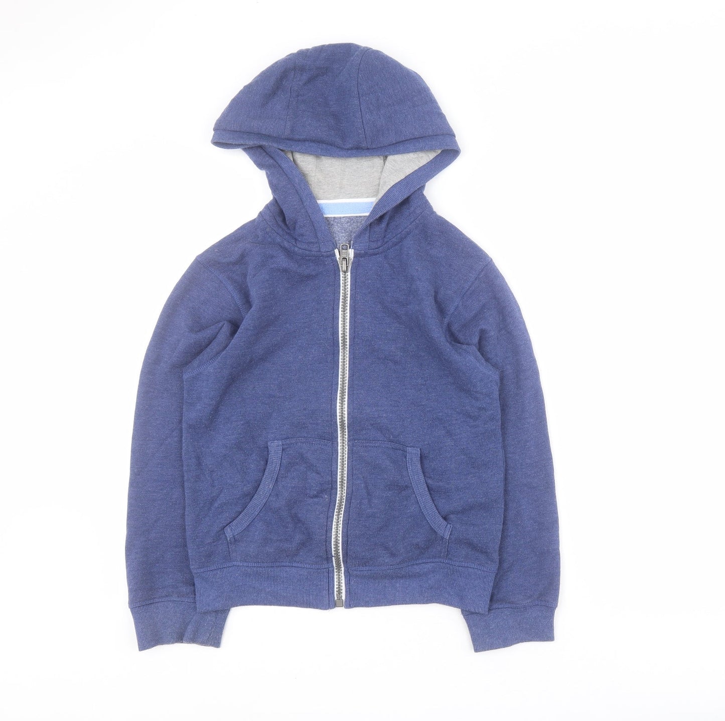 Dunnes Boys Blue  Cotton Full Zip Hoodie Size S  Zip
