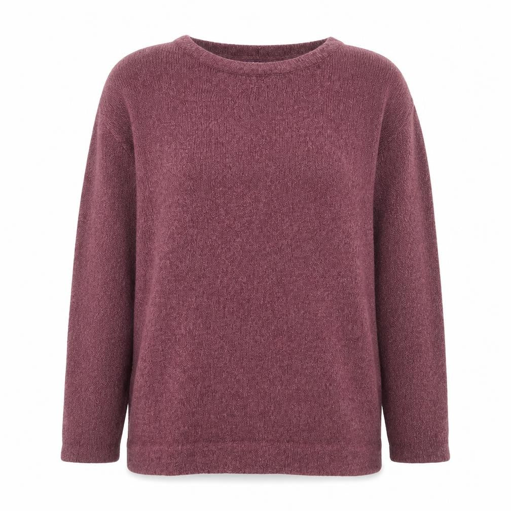 Damart Womens Purple Crew Neck  Acrylic Pullover Jumper Size 14