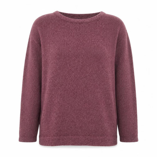 Damart Womens Purple Crew Neck  Acrylic Pullover Jumper Size 14