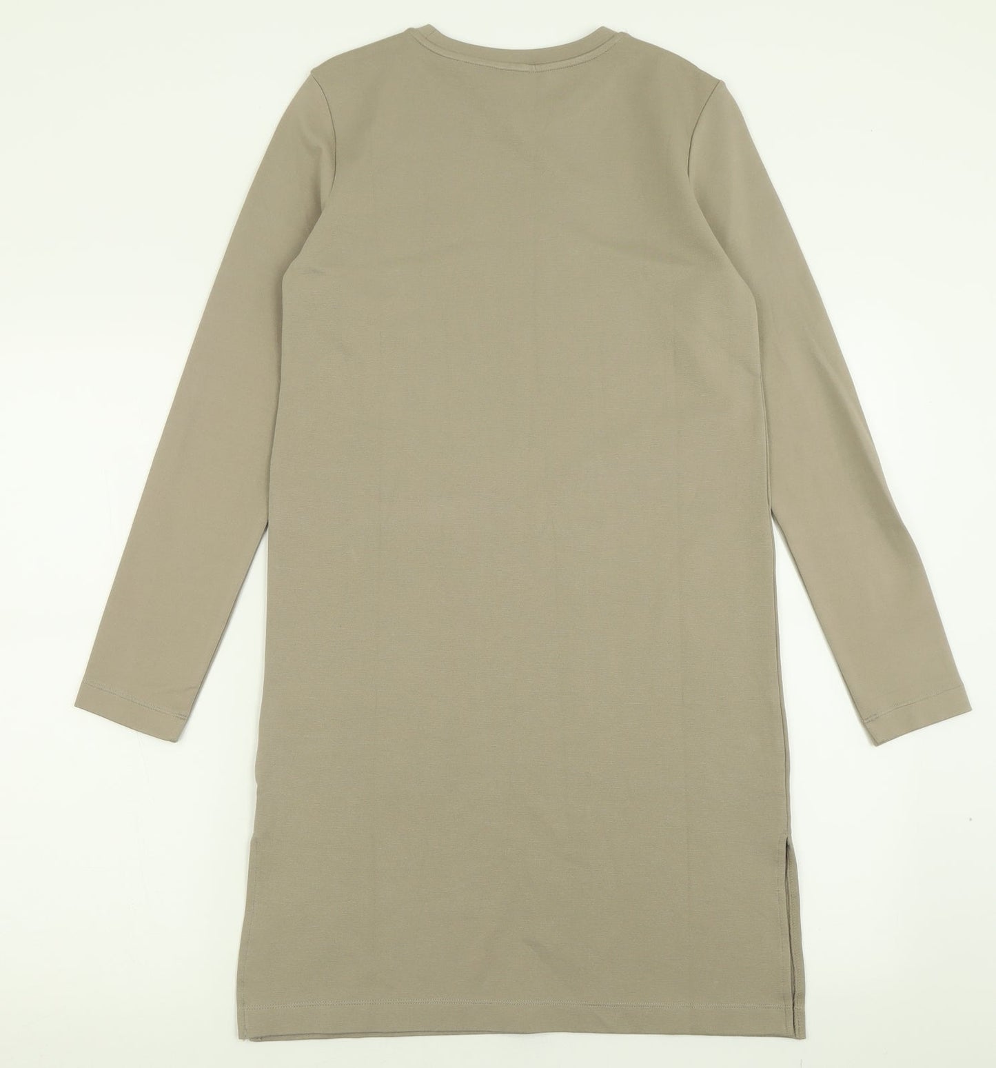 H&M Womens Green  Viscose Jumper Dress  Size XS  Crew Neck Pullover