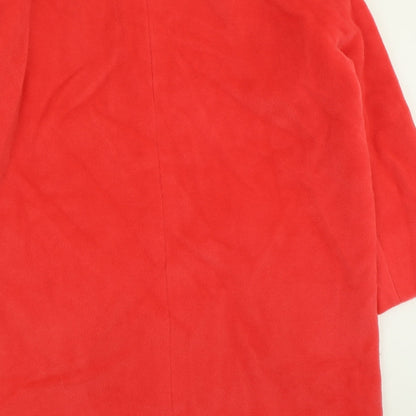 Preloved Synonyme Womens Red   Overcoat Coat Size 14  Button - Label