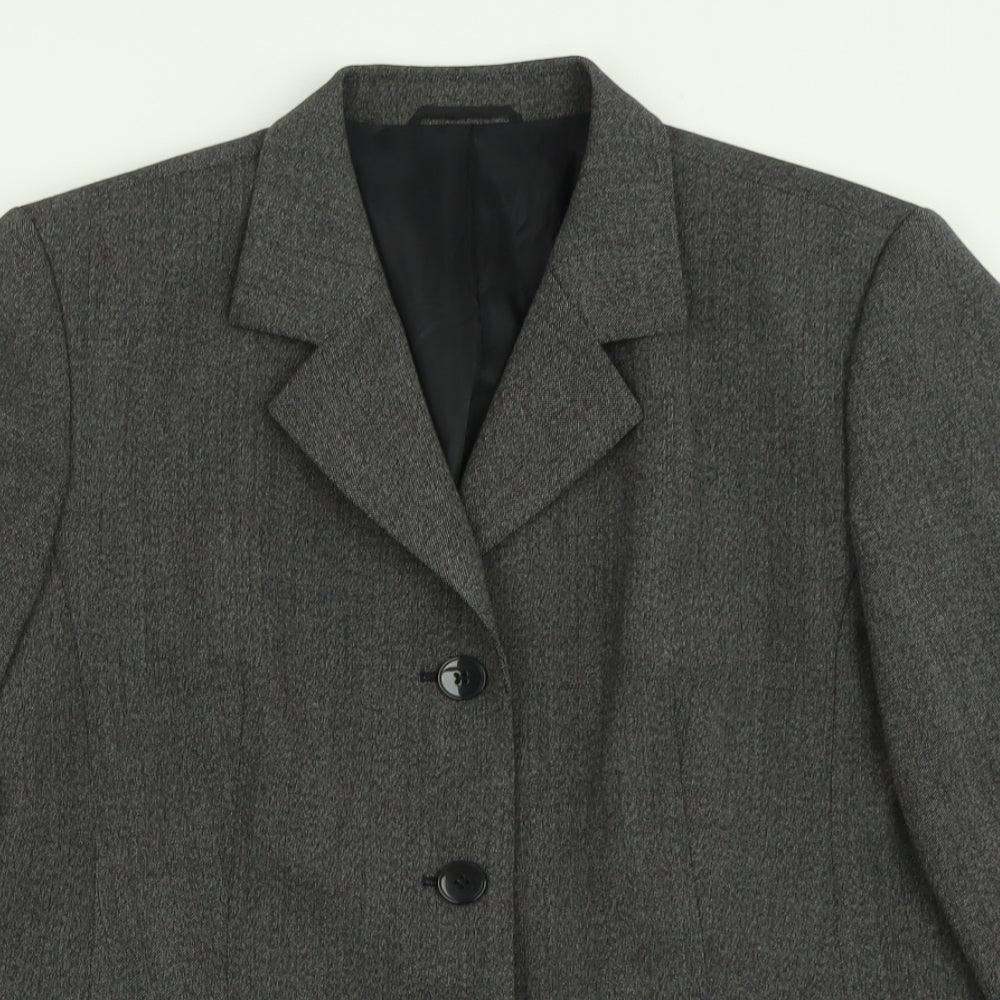 Your 6th Sense Womens Grey  Polyester Jacket Suit Jacket Size 14