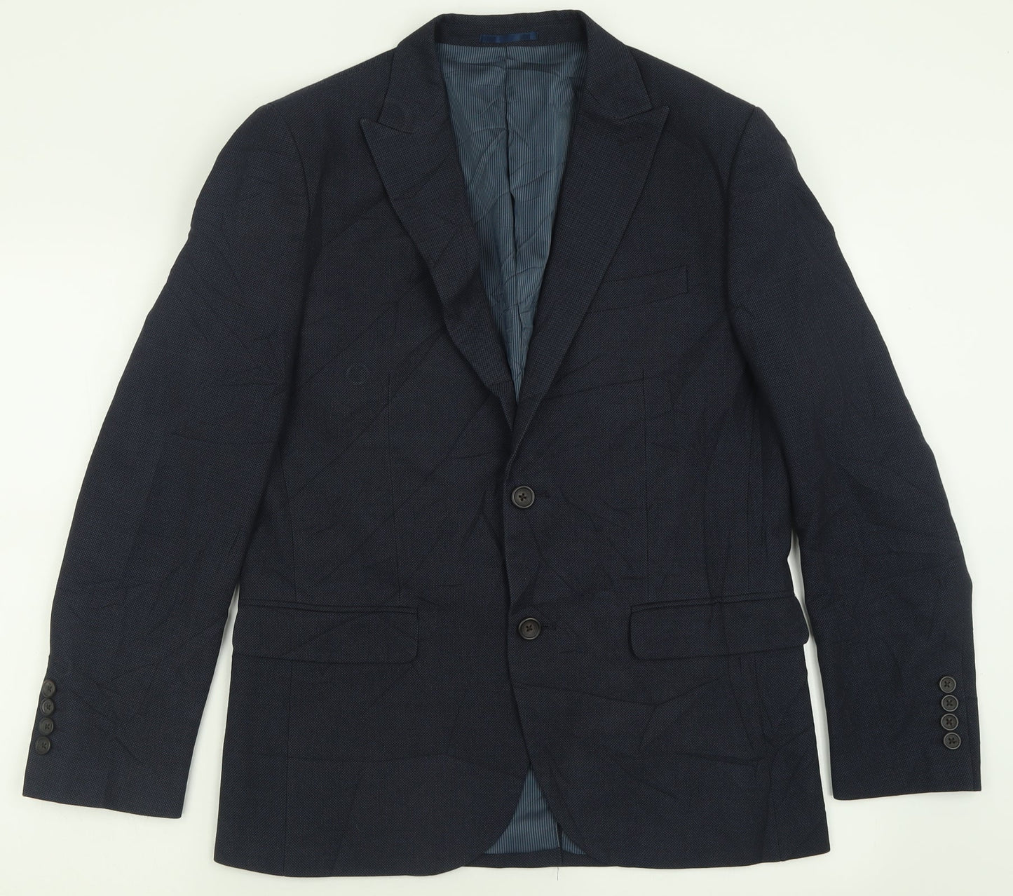 NEXT Mens Blue  Polyester Jacket Suit Jacket Size 40