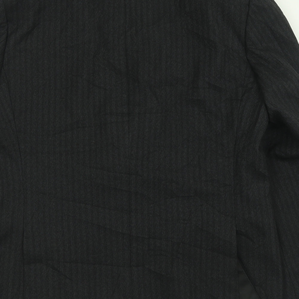 Michael Stewart Mens Black  Acetate Jacket Suit Jacket Size 40