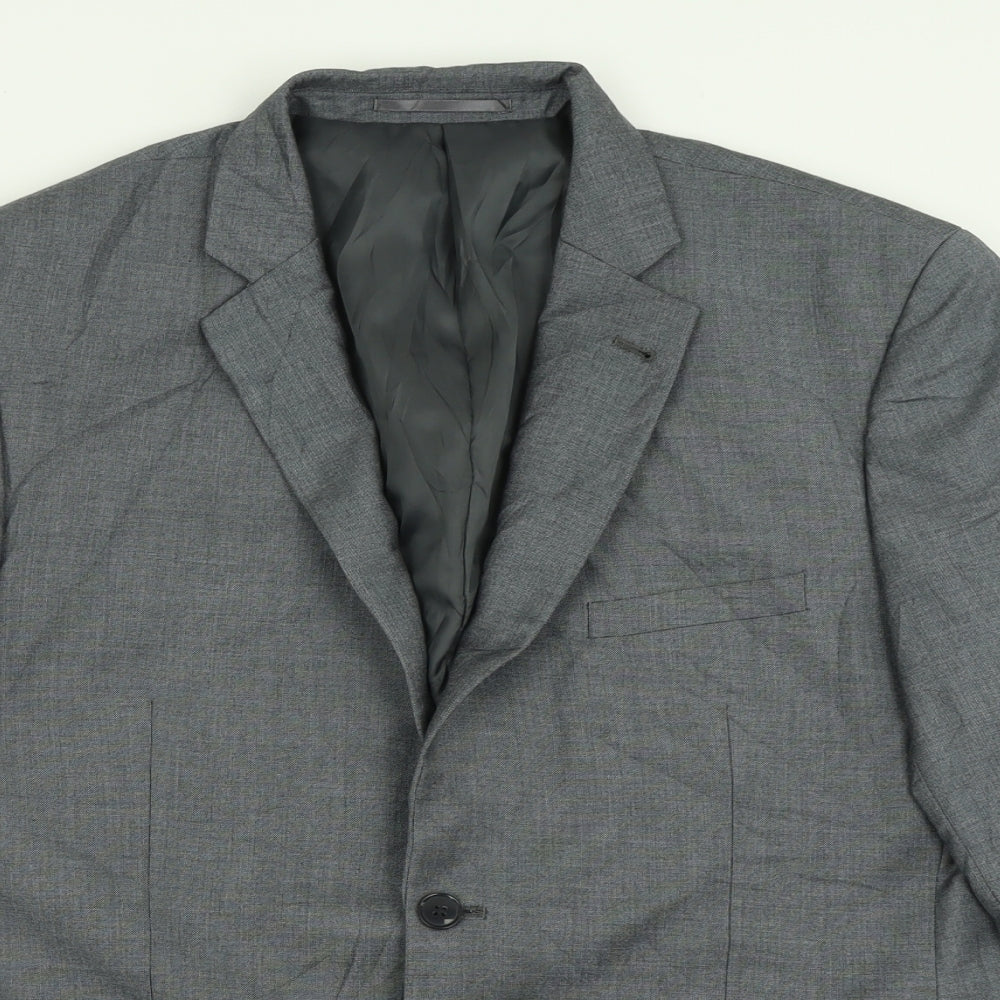 Charlton Gray Mens Grey  Polyester Jacket Suit Jacket Size 44