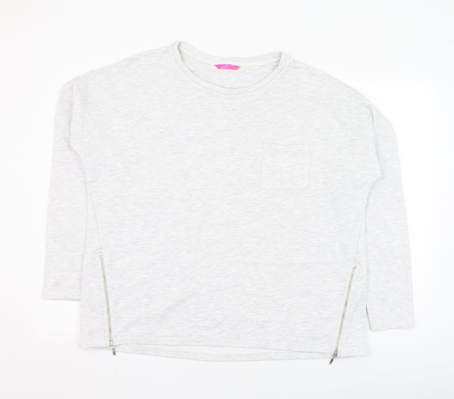 Marks and Spencer Womens Grey  Cotton Pullover Sweatshirt Size 16  Pullover