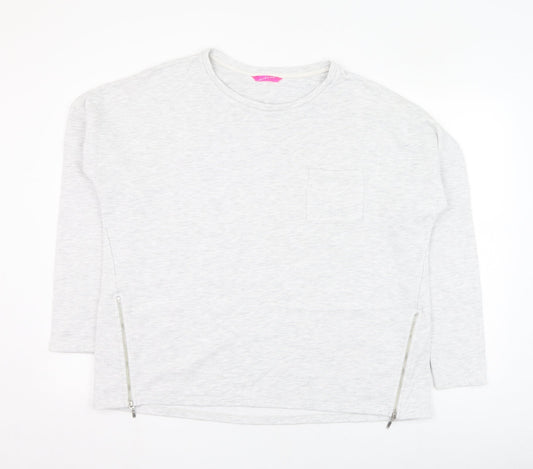 Marks and Spencer Womens Grey  Cotton Pullover Sweatshirt Size 16  Pullover
