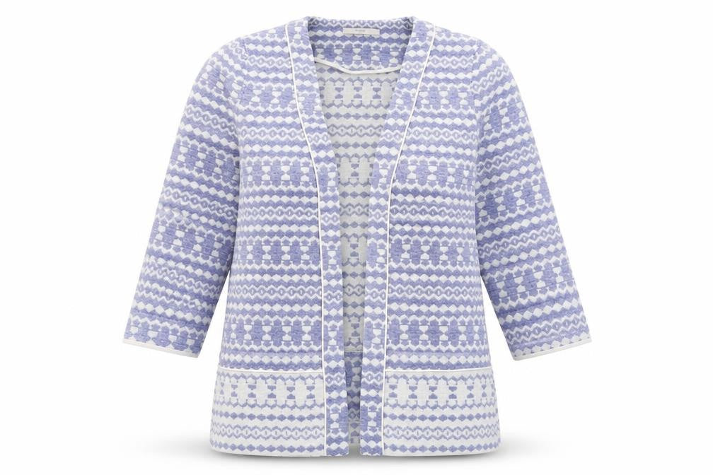 George Womens Blue Geometric  Jacket  Size 14