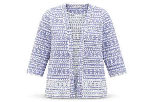 George Womens Blue Geometric  Jacket  Size 14