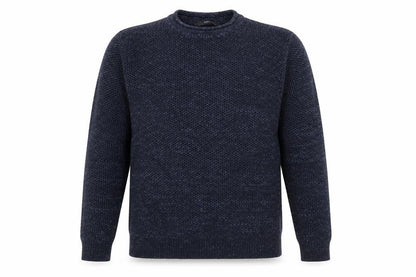 George Mens Blue Crew Neck  Acrylic Pullover Jumper Size M