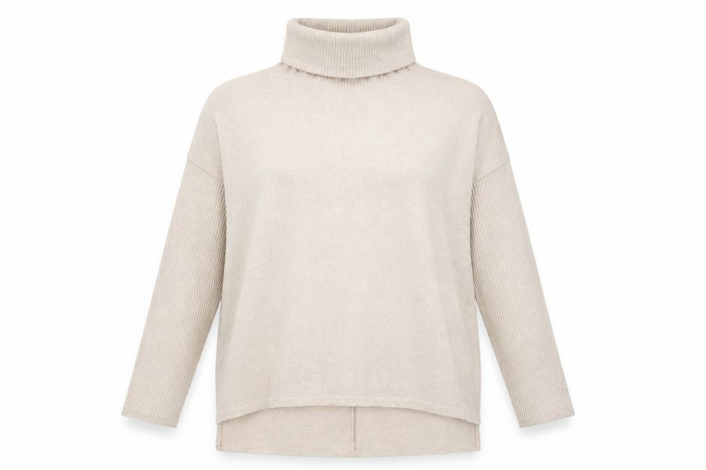 George Womens Beige Roll Neck  Viscose Pullover Jumper Size 12
