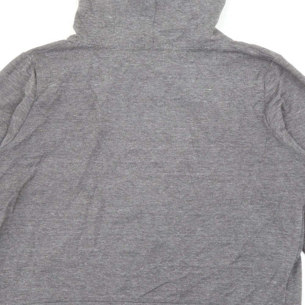 Topshop Womens Grey  Polyester Full Zip Hoodie Size 12  Zip