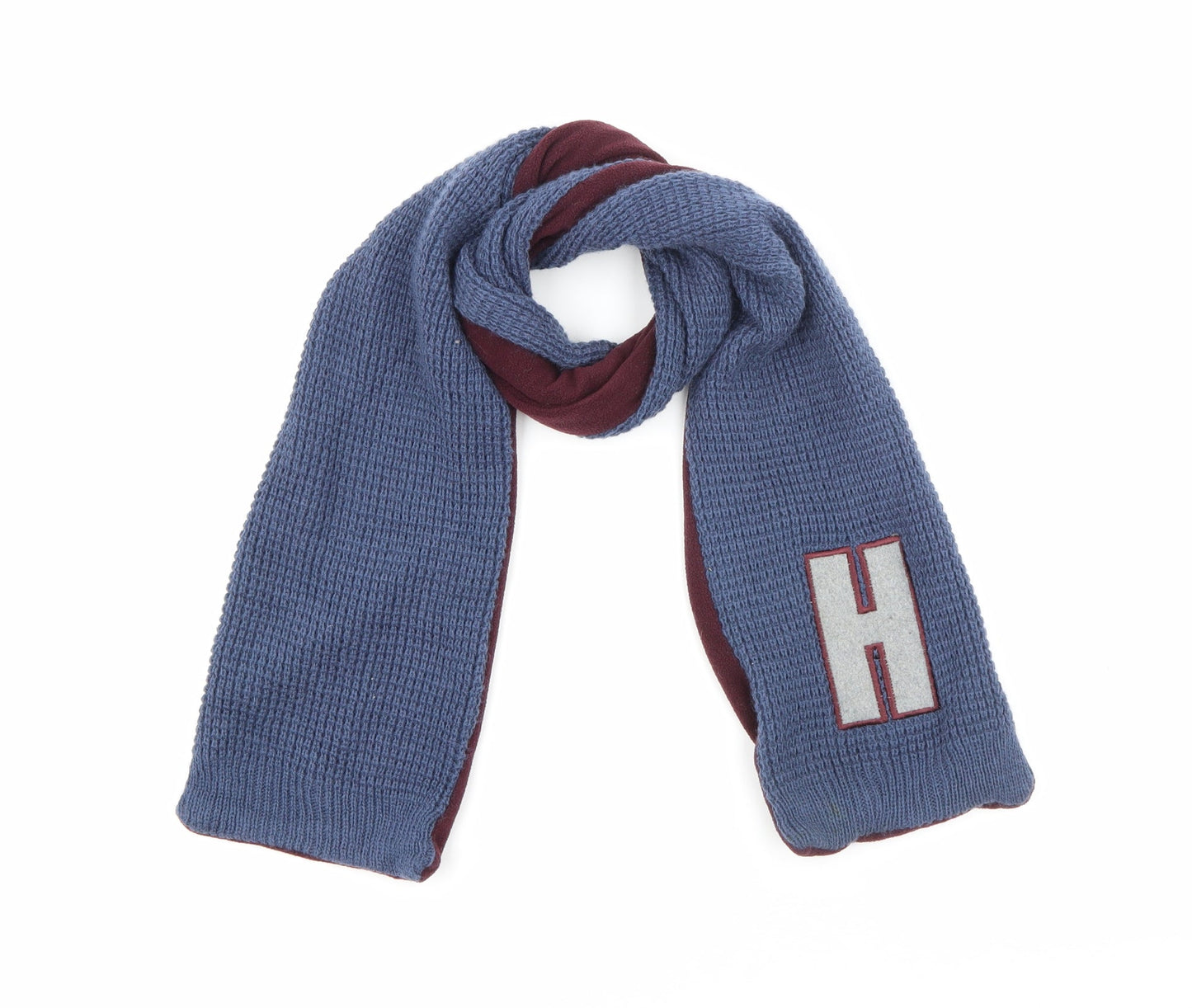 Matalan Unisex Blue Colourblock Acrylic Scarf  One Size  - H