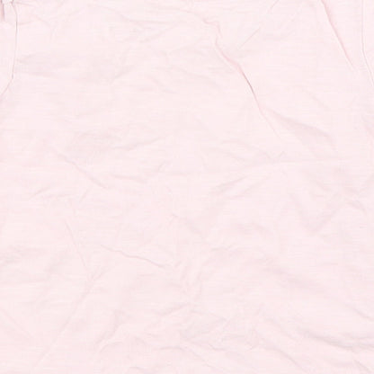 Dunnes Girls Pink  Cotton Basic T-Shirt Size 12-18 Months Round Neck Pullover