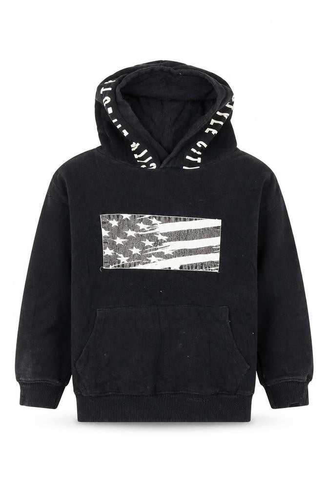 Zara Boys Black  Cotton Pullover Hoodie Size 6 Years  Pullover - USA