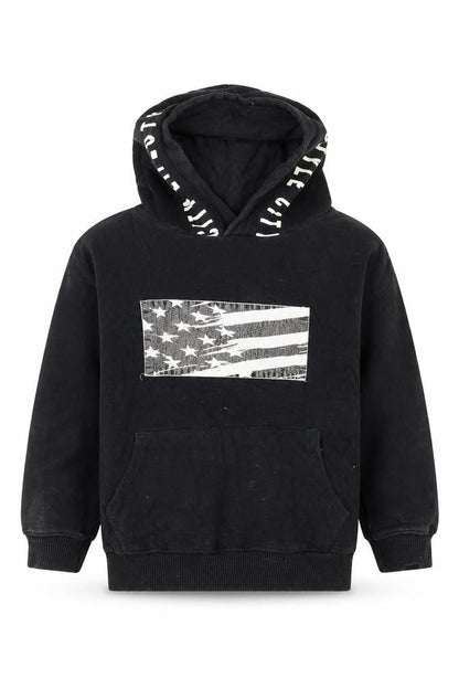 Zara Boys Black  Cotton Pullover Hoodie Size 6 Years  Pullover - USA