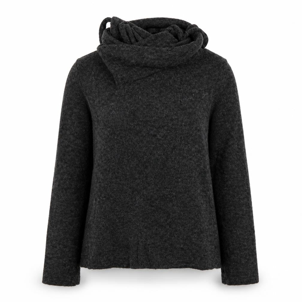 Cly-Homen Womens Grey Mock Neck  Polyester Pullover Jumper Size XL