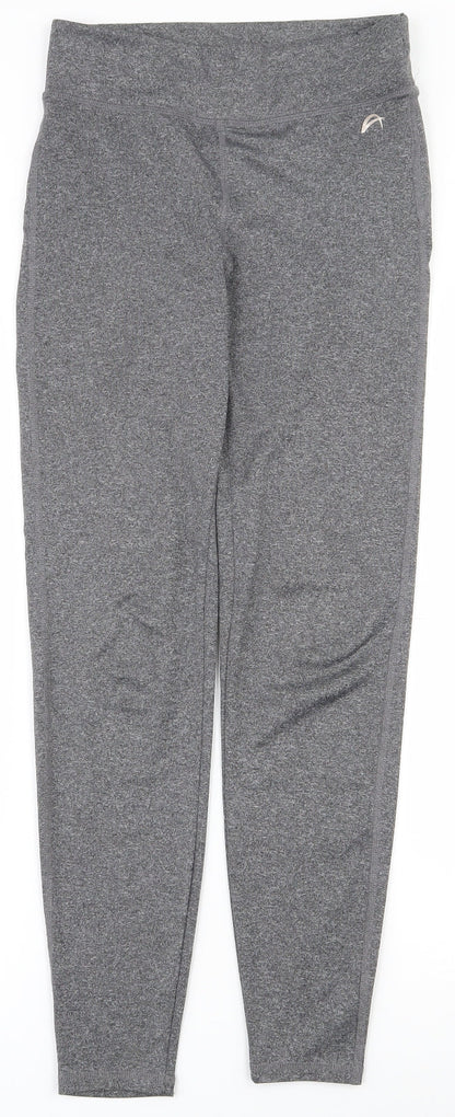 F&F Womens Grey  Polyester Compression Leggings Size 6 L26.5 in Regular Pullover