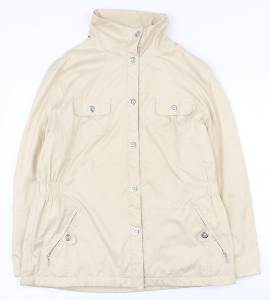 Dunnes Stores Womens Beige   Jacket  Size 10  Snap