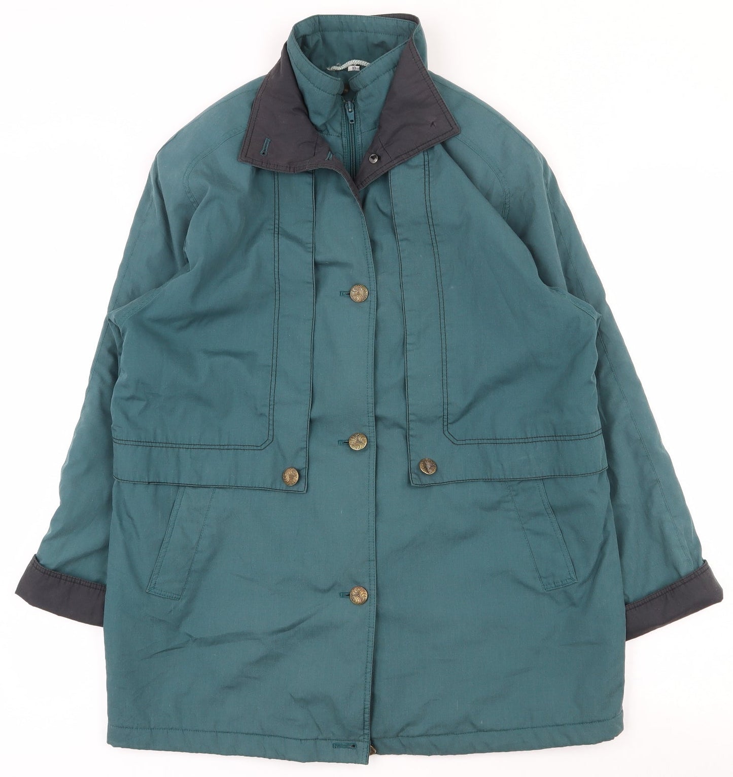 telemac Womens Green   Jacket Coat Size 10  Zip