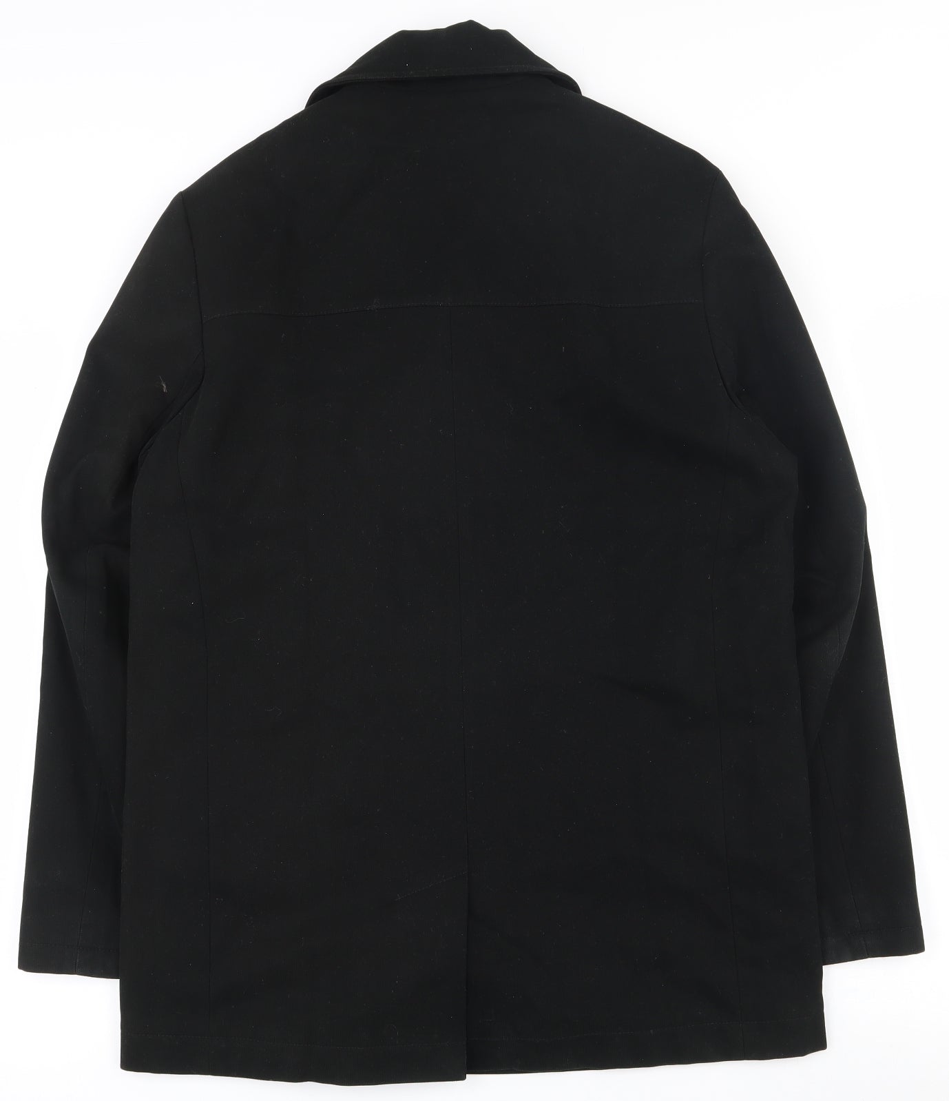 NEXT Womens Black   Overcoat Coat Size S  Button