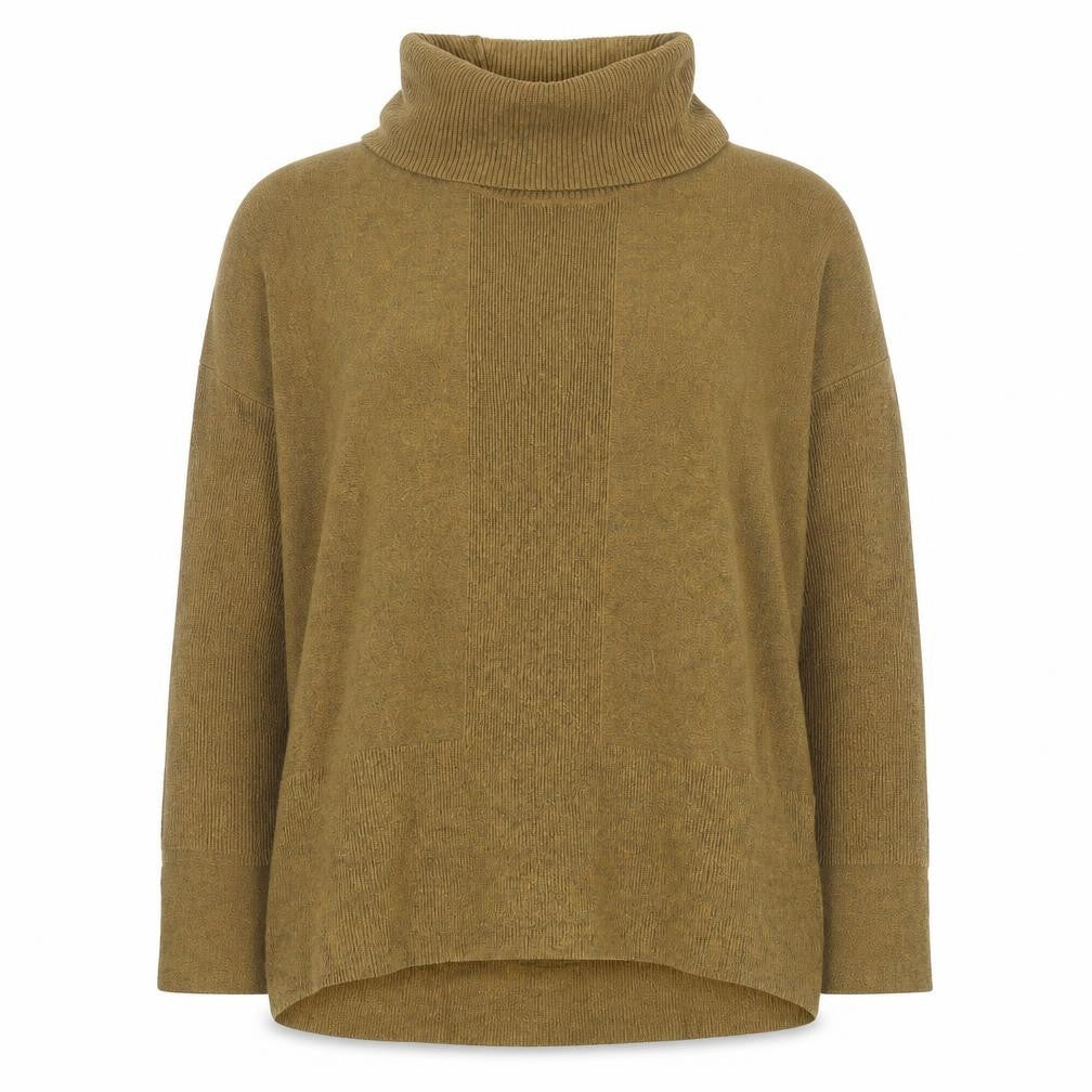 Warehouse Womens Green Roll Neck  Viscose Pullover Jumper Size 6