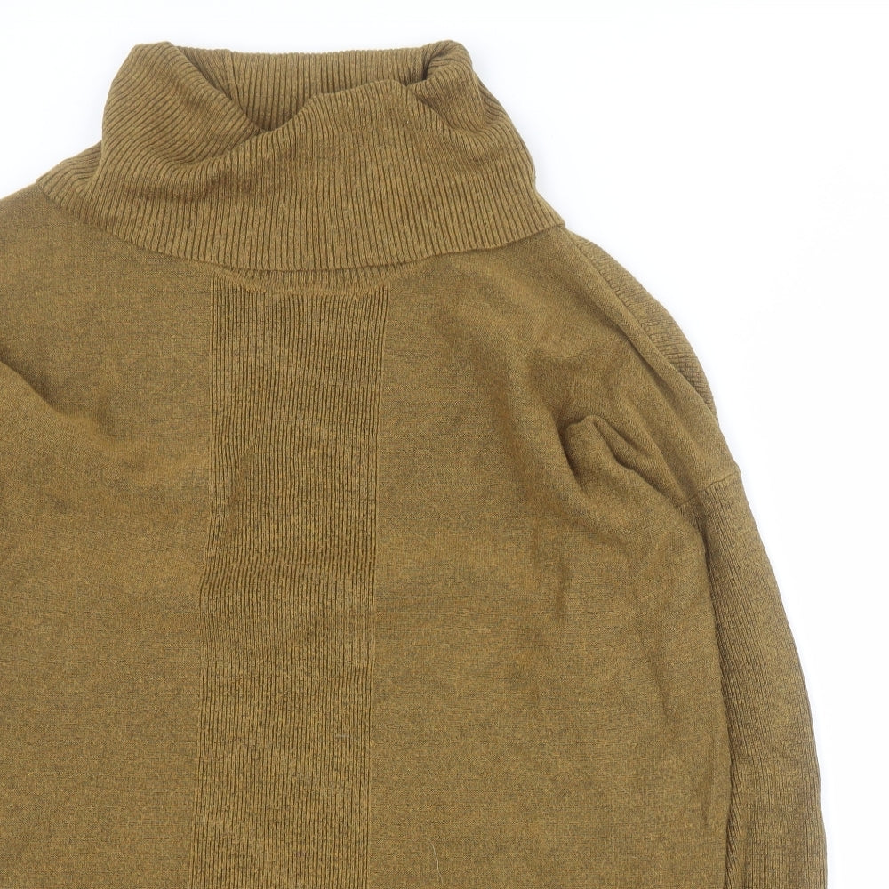 Warehouse Womens Green Roll Neck  Viscose Pullover Jumper Size 6