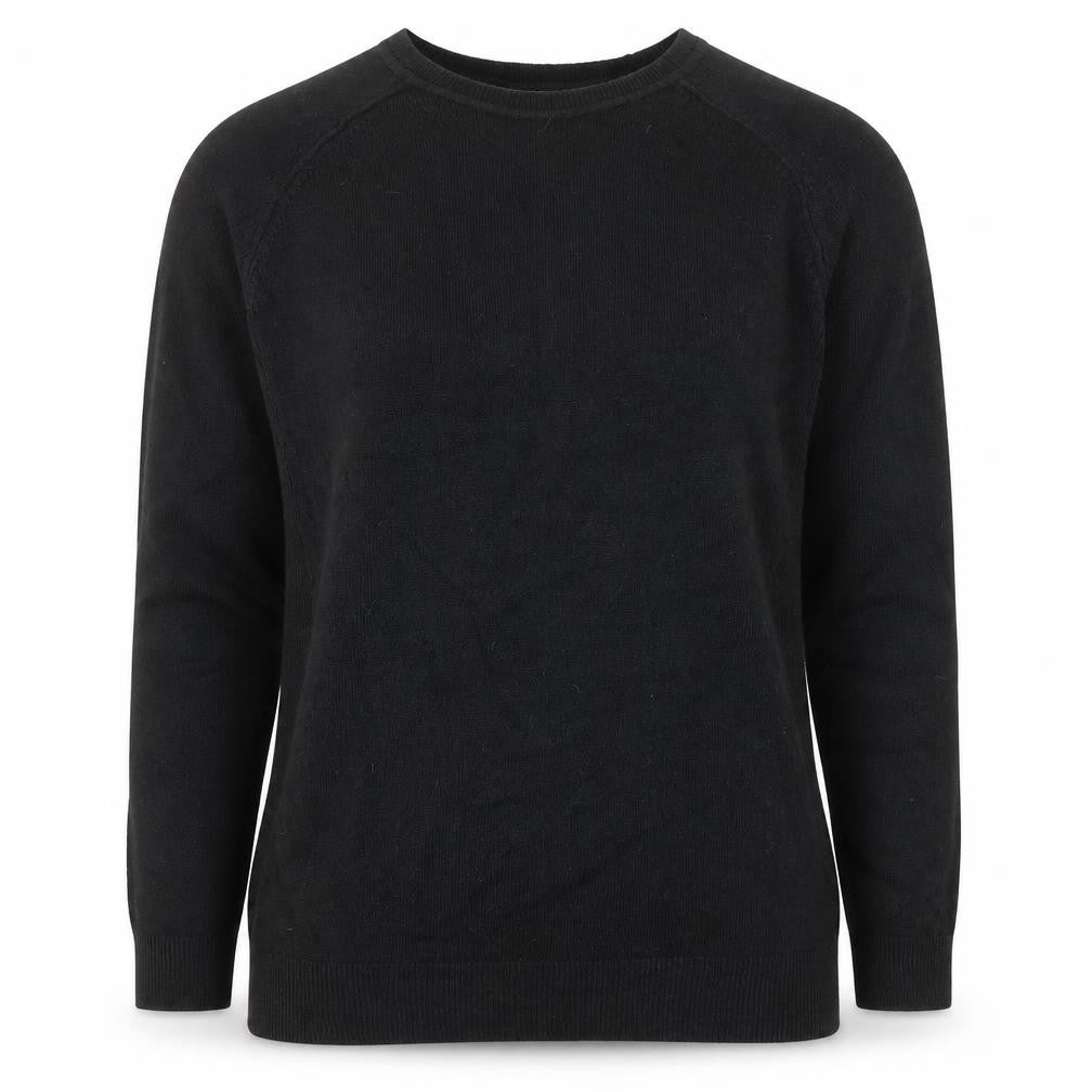 Matalan Womens Black Round Neck  Acrylic Pullover Jumper Size 12