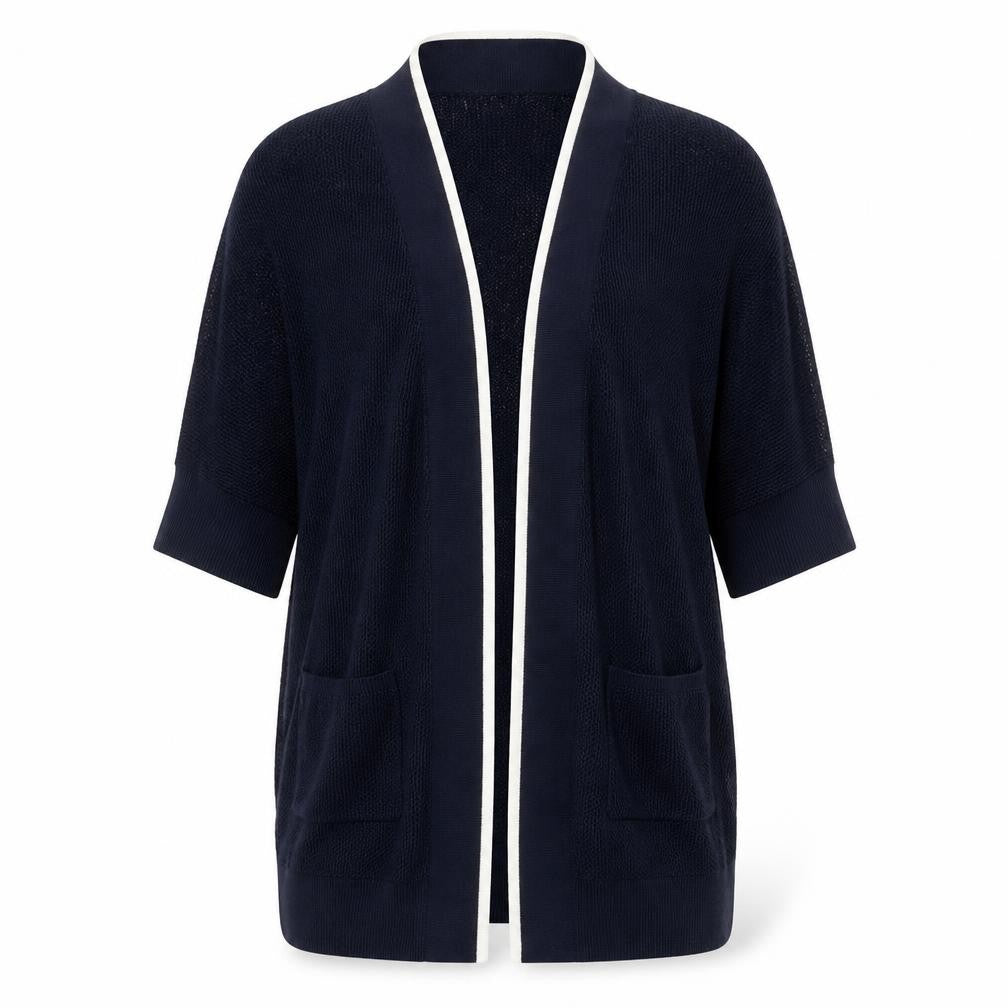 Retrology Womens Blue V-Neck  Acrylic Cardigan Jumper Size L