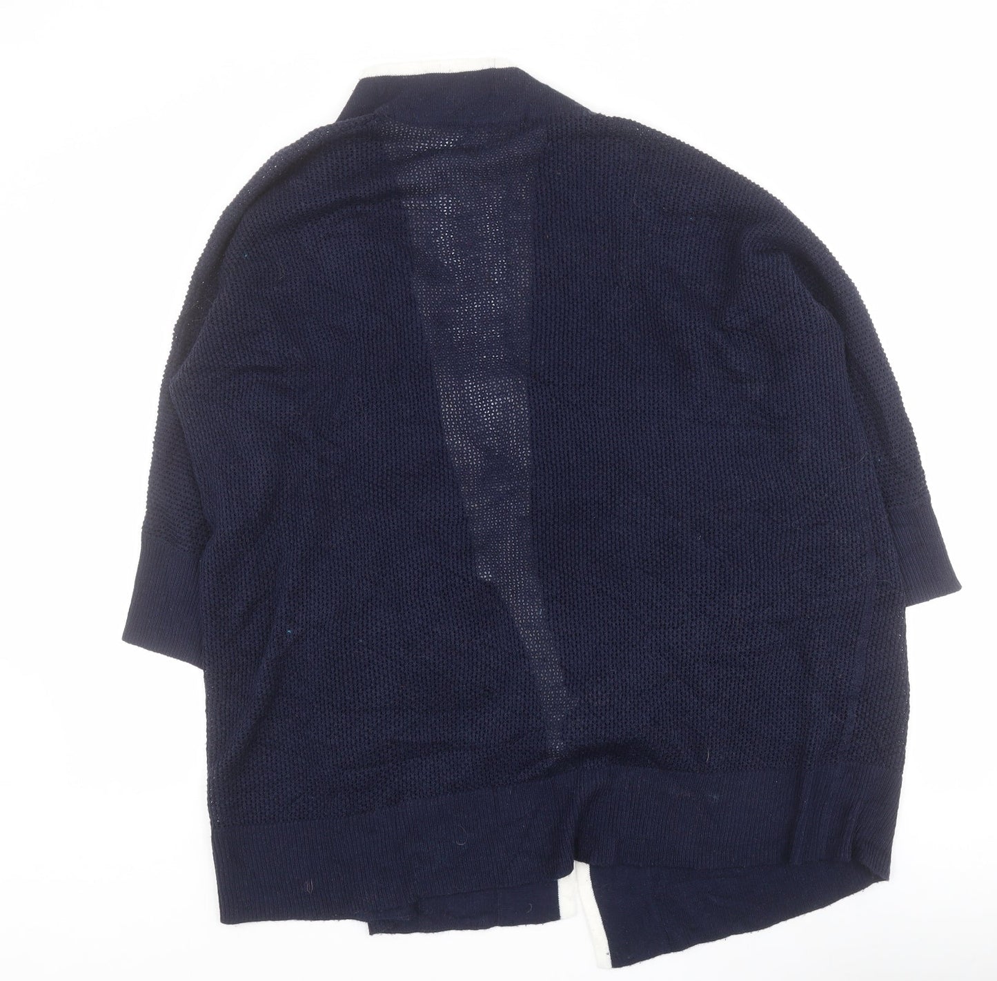 Retrology Womens Blue V-Neck  Acrylic Cardigan Jumper Size L