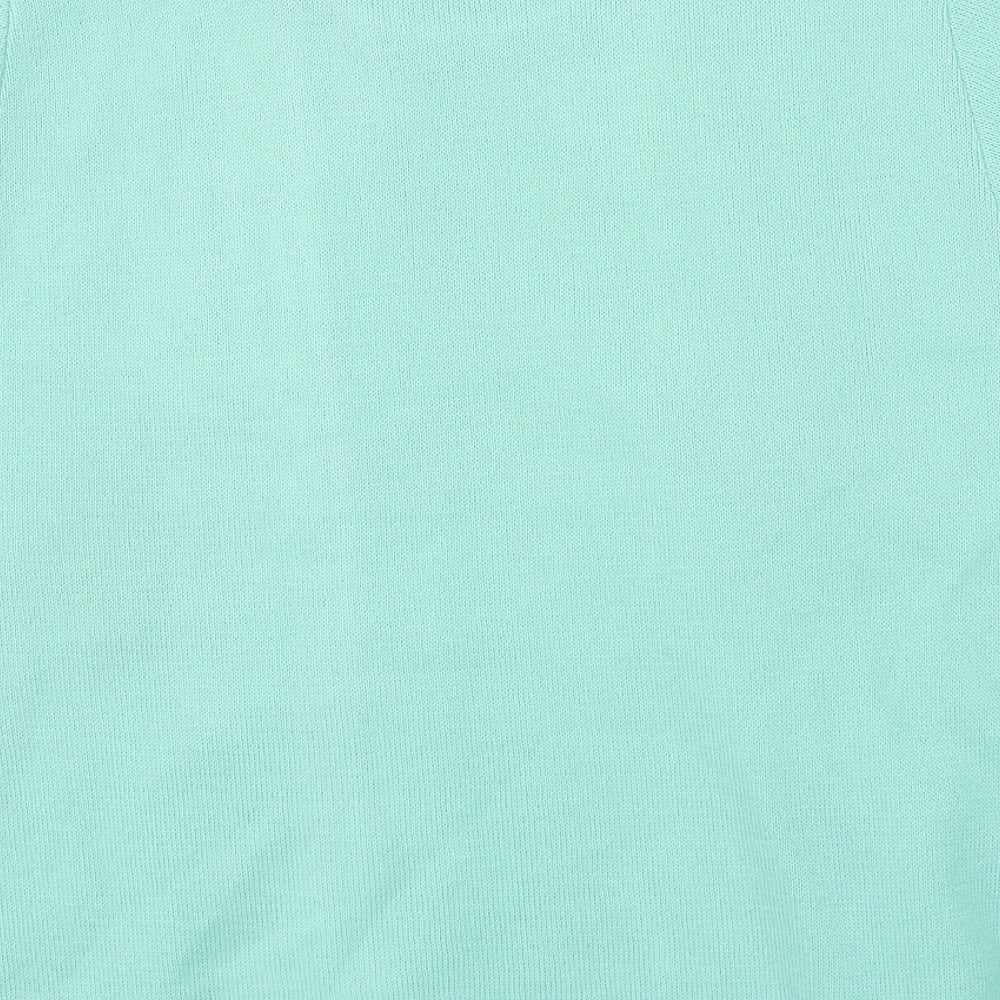 Pure & Natural Womens Green V-Neck  Acrylic Cardigan Jumper Size L