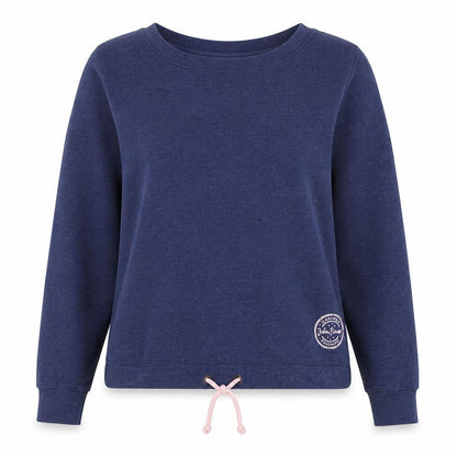 John Baner Womens Blue Round Neck  Cotton Pullover Jumper Size 10