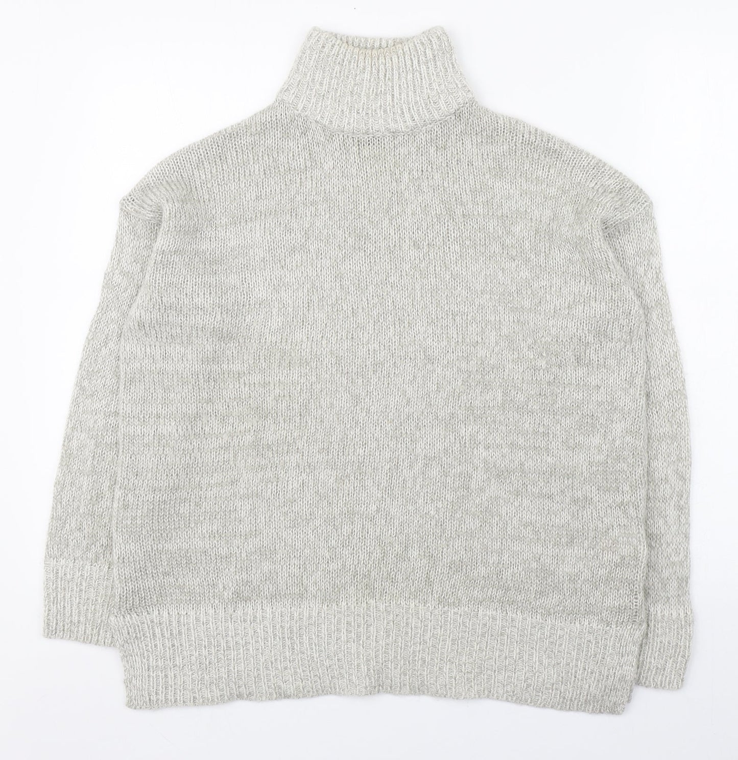 New Look Womens Grey High Neck  Acrylic Pullover Jumper Size S