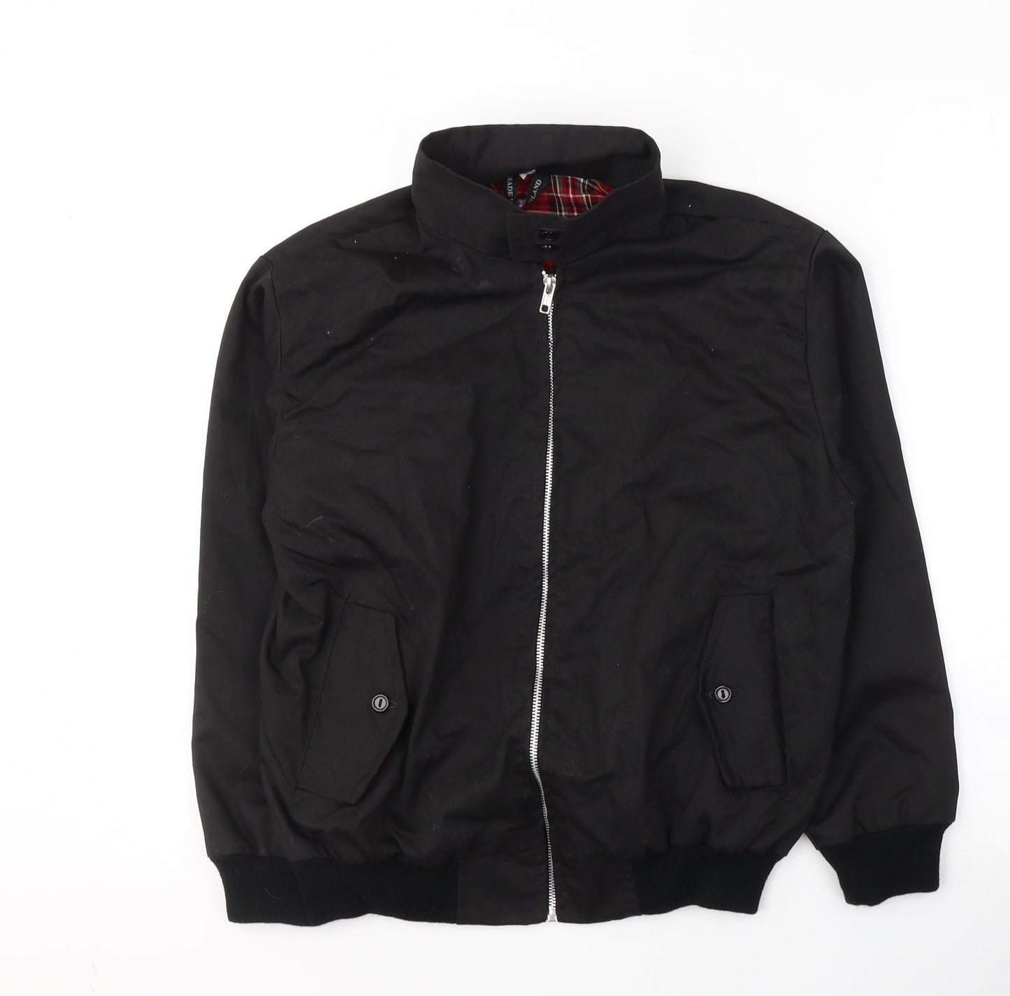 Made in England Mens Black   Jacket  Size S  Zip