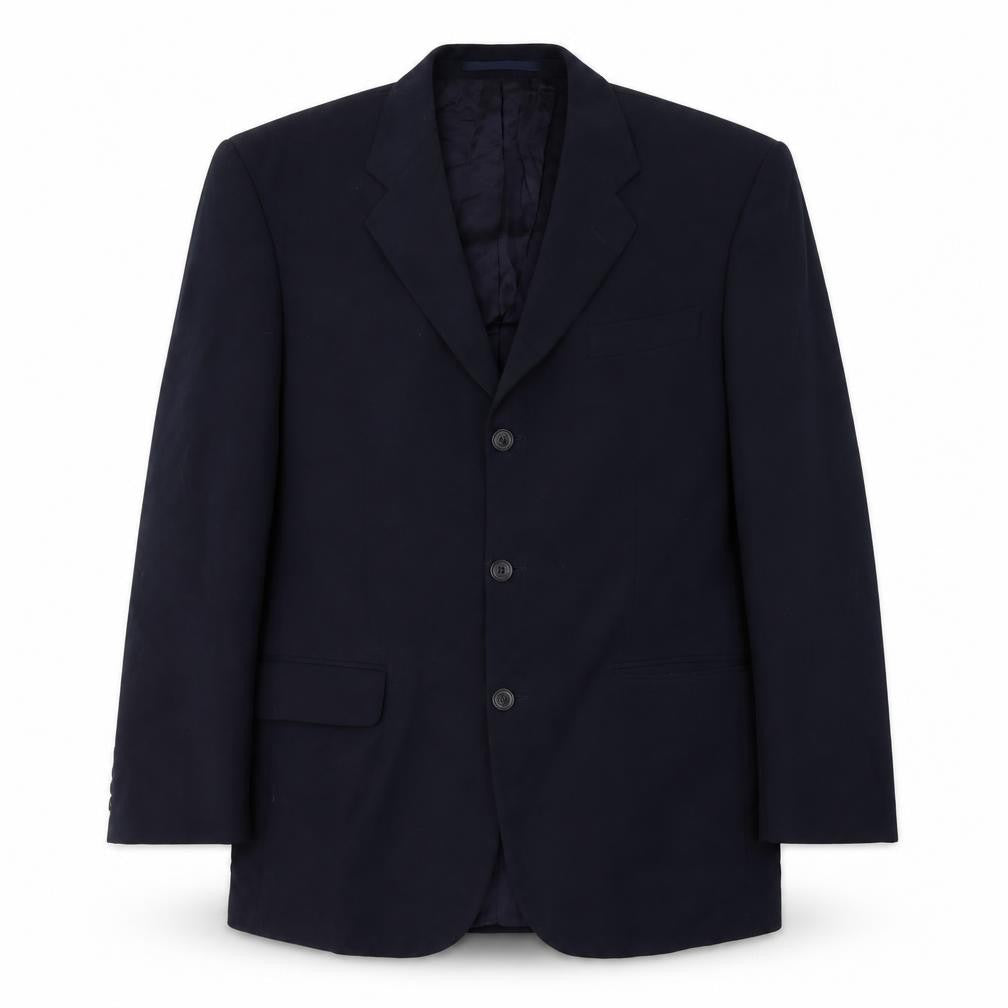 REMUS Mens Black  Polyester Jacket Suit Jacket Size L