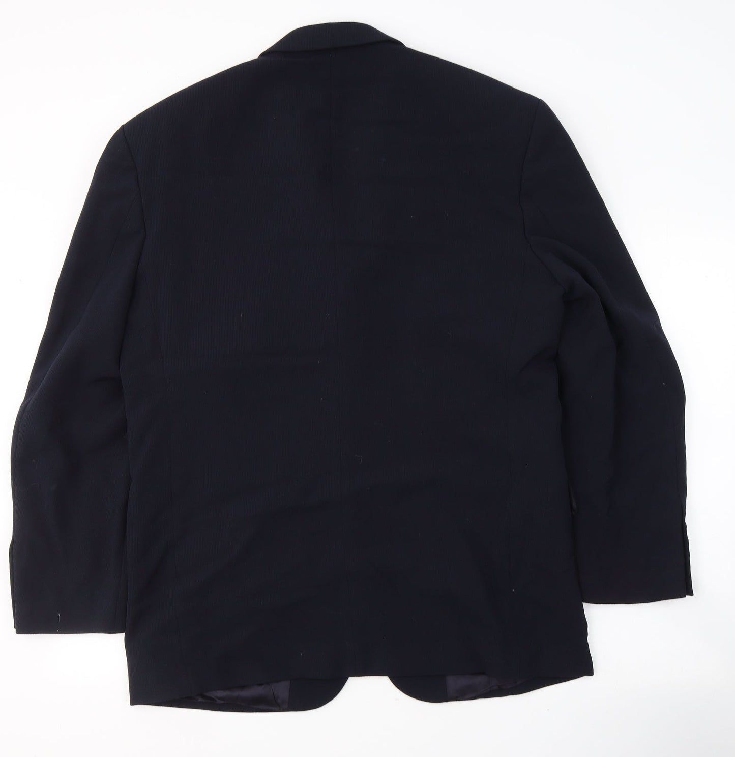 REMUS Mens Black  Polyester Jacket Suit Jacket Size L