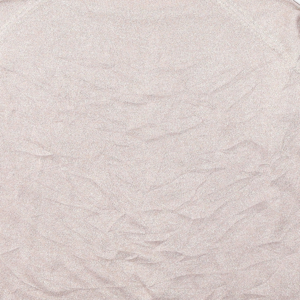 Marks and Spencer Womens Pink Boat Neck  Viscose Pullover Jumper Size 12