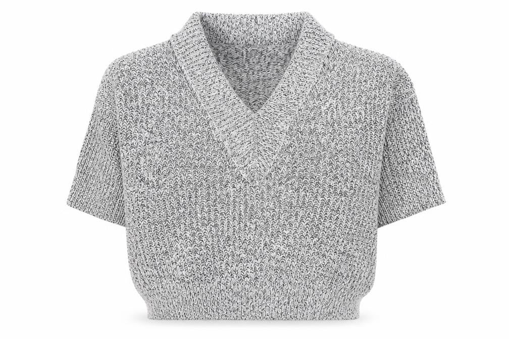 H&M Womens White V-Neck  Cotton Pullover Jumper Size M   - side slits