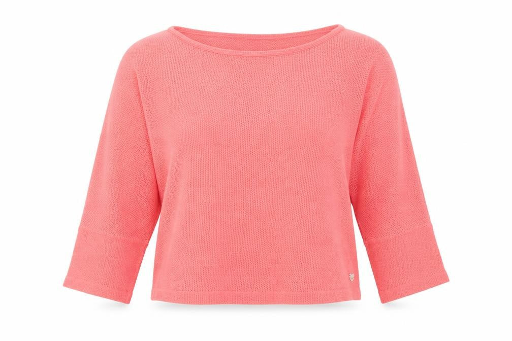 TOM TAILOR Womens Pink  Cotton Basic Blouse Size 16 Boat Neck