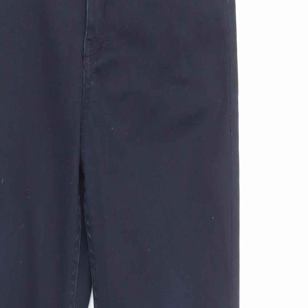 H&M Womens Blue  Cotton Skinny Jeans Size 8 L32 in Regular Button