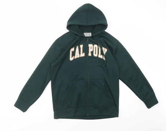 Know Wear Womens Green  Polyester Full Zip Hoodie Size M  Zip